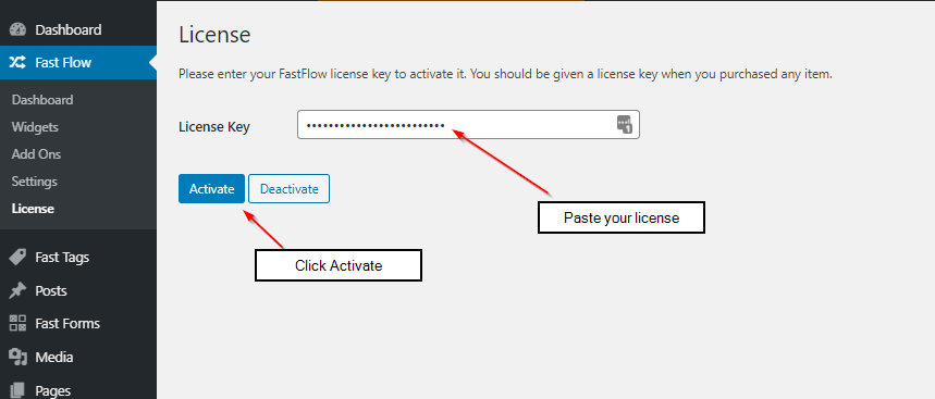 activating license fastflow