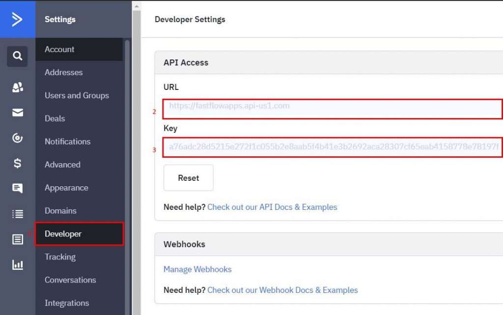 2 Fast Flow Active Campaign API URL KEY