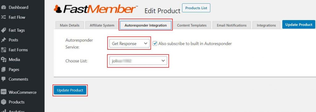 Autoresponder Service Integration